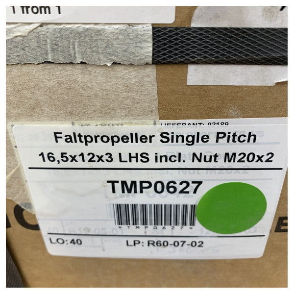 KORIŠTENI Gori 3-kraki sklopivi propeler 16.5 x 12 x 3 LHS Jednostruki korak M20x2