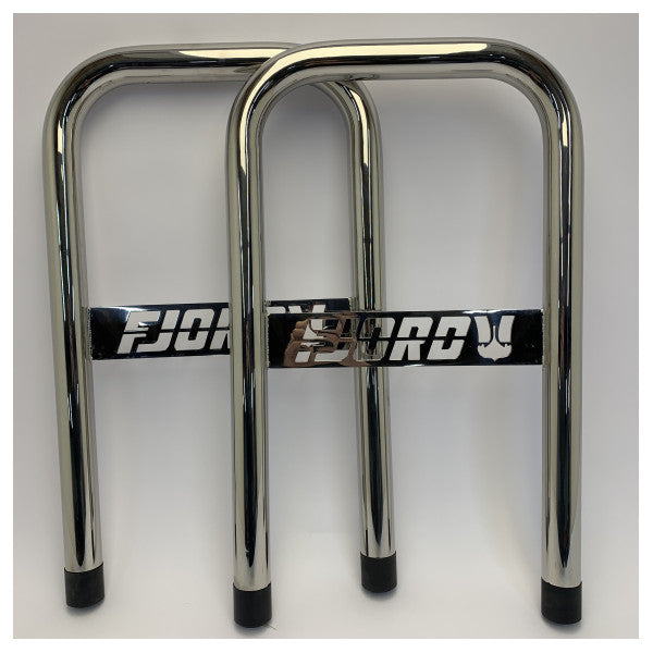 Dual Fjord 36 and 38 XP Transom Doors Stainless Steel Kit - TBR1173