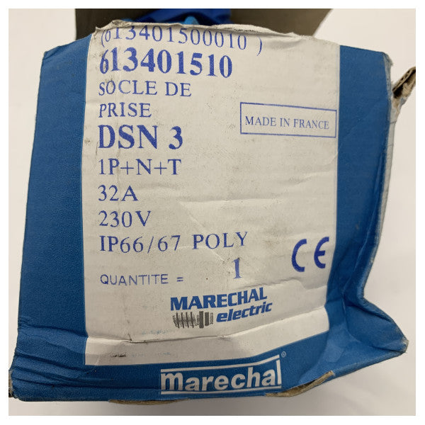 Marine Grade 32A 230V IP66/IP67 Waterproof Polycarbonate Shore Power Socket for Boats and Yachts