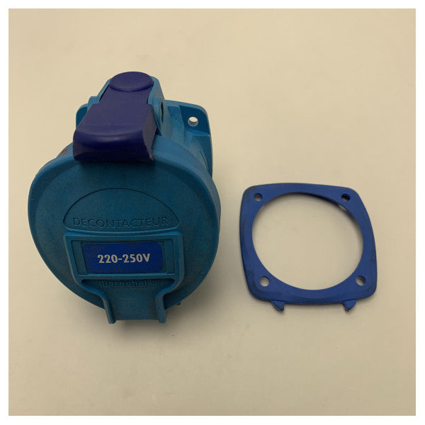 Θαλάσσιος βαθμός 32A 230V IP66/IP67 αδιάβροχη πολυανθρακική υποδοχή ρεύματος ακτής για τα σκάφη και τα γιοτ