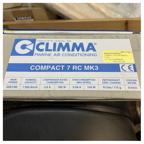 Veco MCN7K3CRCI Marine Frittstående Luftkondisjonering 7000 BTU 60Hz 230V