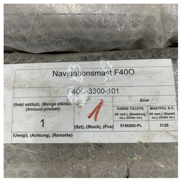 Fjord 40 Open Inox Navigazzjoni - Bracket għall-Montar tar-Radar - F40O-3300-101