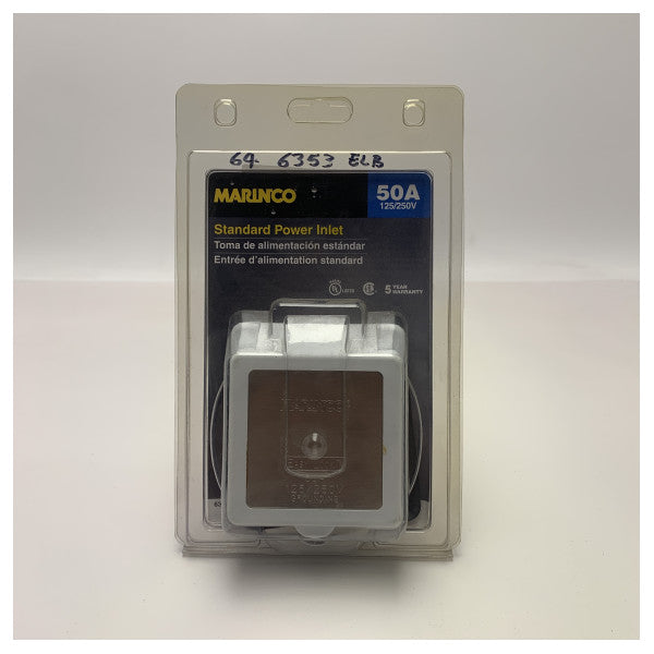 Presa di corrente per doccia Marinco 50A 125 | 250V bianco - 6353EL-B