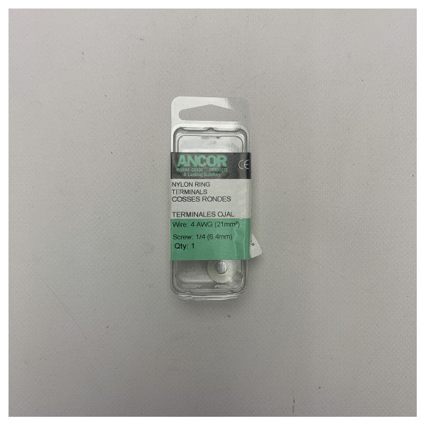 حلقة طرفية من النايلون من الدرجة البحرية 1/4 بوصة من النايلون ذات عروة مسمار ربط الكابل من أجل AWG #4 مقاومة للتآكل