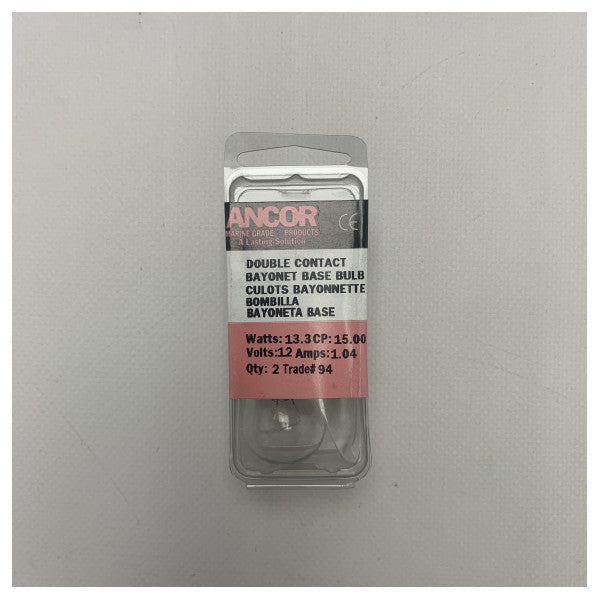 12V 13.3W Marine Bayonet Bulbs – Durable Waterproof Lighting for Boats and Ships – Set of 2