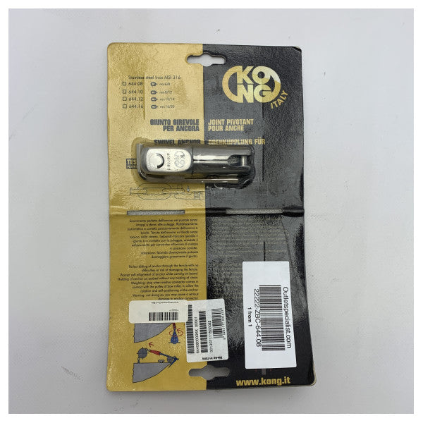 Kong 644.08 8 mm:n ankkurin kääntökahva | ketjun liitin