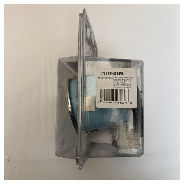 Teleflex 7000 rpm Tacómetro blanco con indicadores - 65554SFE