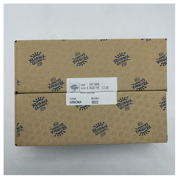 リヴァ・リチャード・ジノリ・オリジナル・ティーカップ・ホワイト 6x - 027 3005