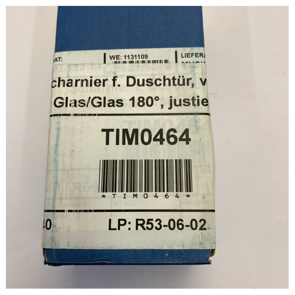 Stremler Adjustable Glass Door Hinge Stainless Steel 180 Degree Glas-Glas - Marine Hardware