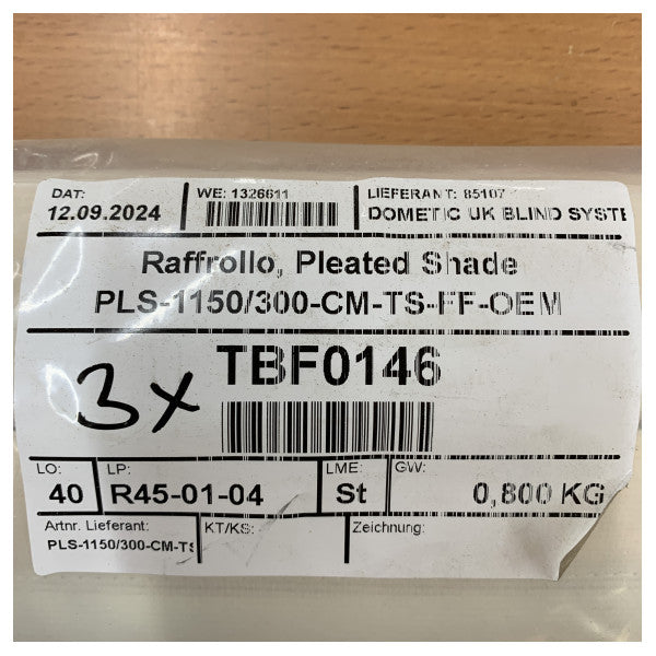 Dometic PLS-1150/300-CAN-B-FR ロールカーテン ベージュ マリン用 1150 x 300 mm