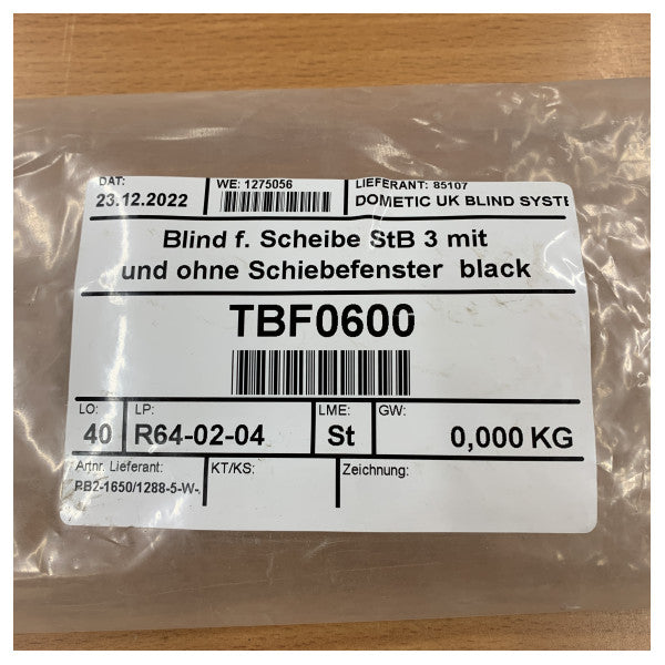 Dometic PB2 プリーツブラインド ボートカーテン サルーン スターボード 後方 - 1650 x 1288 mm