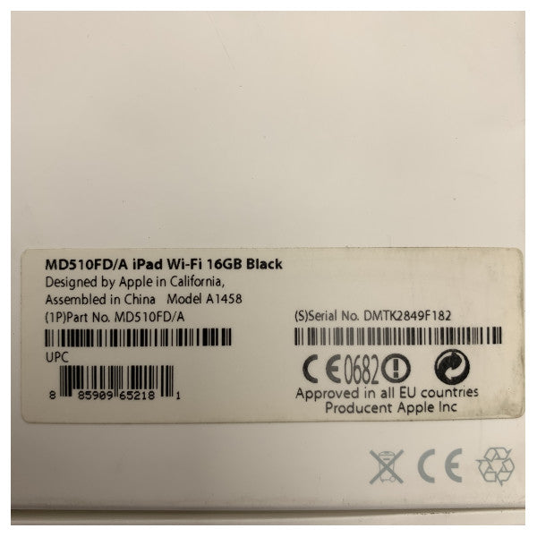 Apple iPad 4 16GB Iswed WiFi Retina Display Tablet Mudell Ħafif A1458