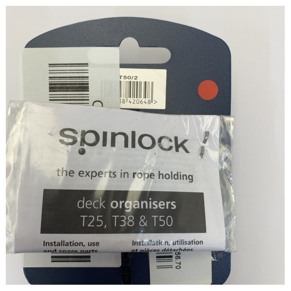 Organizador de Deck Spinlock T50-2 - Organizador de Corda de 2 Discos 50mm