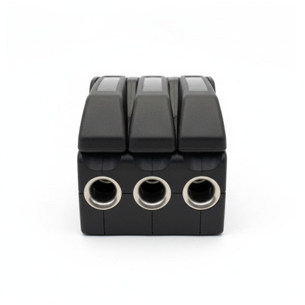 Lewmar D1 Poulie de corde triple 10 à 12 mm noire - 29101312BK