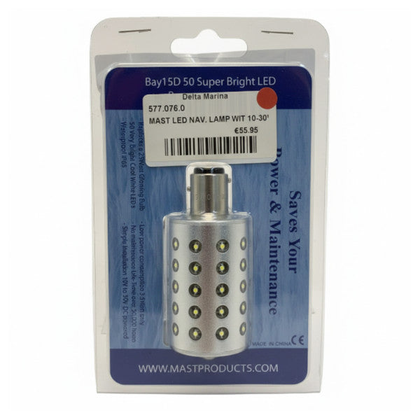 LED Navigation lamp 10-30V 3.5W BAY15D White