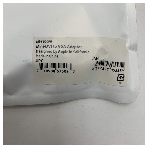 Адаптер кабелю Apple Mini DVI на VGA для підключення зовнішнього монітора та проектора