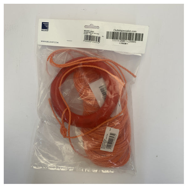 Belship L20693 Mooring Ring with Rope 30M Orange