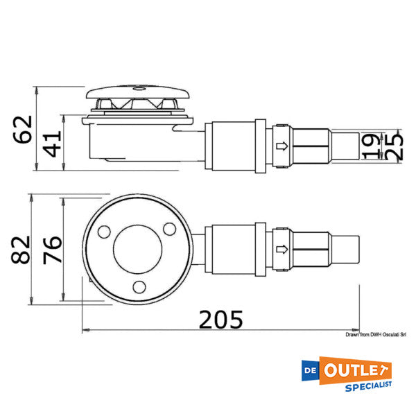 Su sensörlü balina duş tahliye tapası - SG3484B