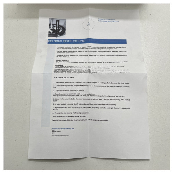 Staffa Autonautica per il montaggio del Pelorus professionale - TAX-00123