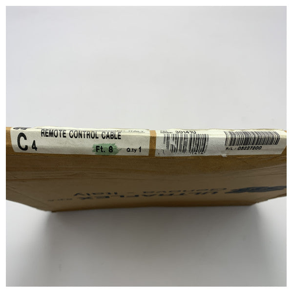 Cabo de controlo remoto marítimo Ultraflex C2 30141U - Cabo de aço durável de 8 pés resistente à corrosão para barcos e navios