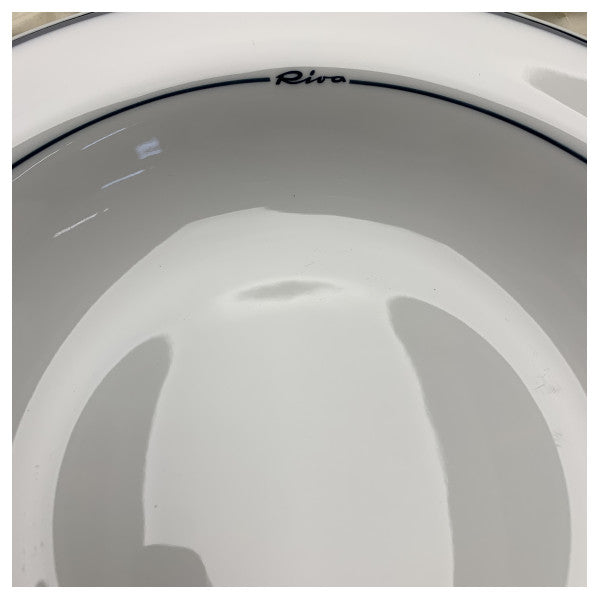 Riva Marine Grade Porcelain Soup Plate 21.5 cm � Durable, Dishwasher Safe Tableware for Boats and Yachts