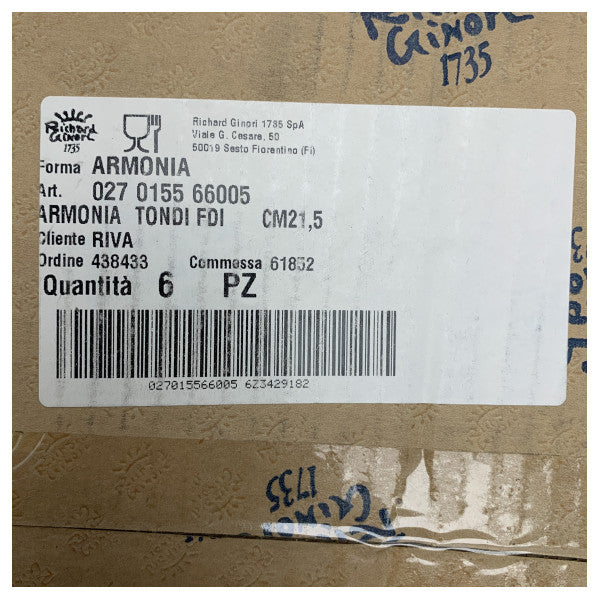 Riva Marine Grade Porcelain Soup Plate 21.5 cm � Durable, Dishwasher Safe Tableware for Boats and Yachts