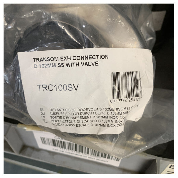 Vetus TRC100SV Acciaio Inossidabile 102mm Scarico Marino Thru-Hull con Valvola di Non Ritorno