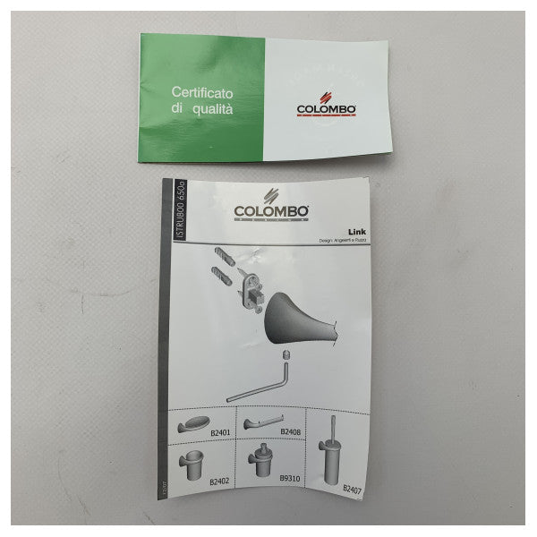 Colombo Link Porta carta igienica B2408 - Durevole supporto marino cromato per attrezzature sicure in barca