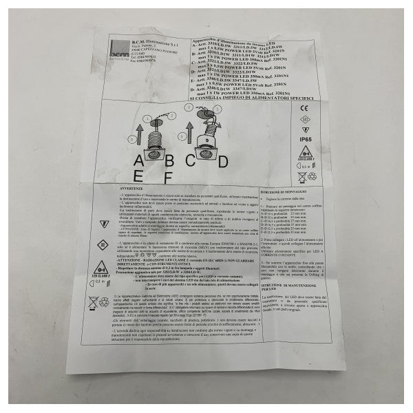 BCM 3311/LD.5W/3 LED nødlys 5W - rustfrit stål