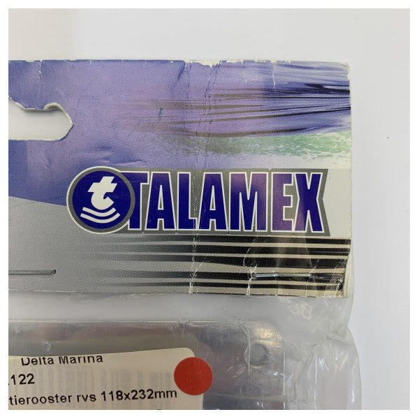 Talamex 78335122 ventilasjonsrist i rustfritt stål 118x232mm