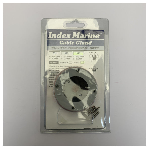 Index Marine SS5 Sivukäynnistyskaapelin Tiiviste - Ruostumaton Teräs Kaapelin Läpivienti Vene