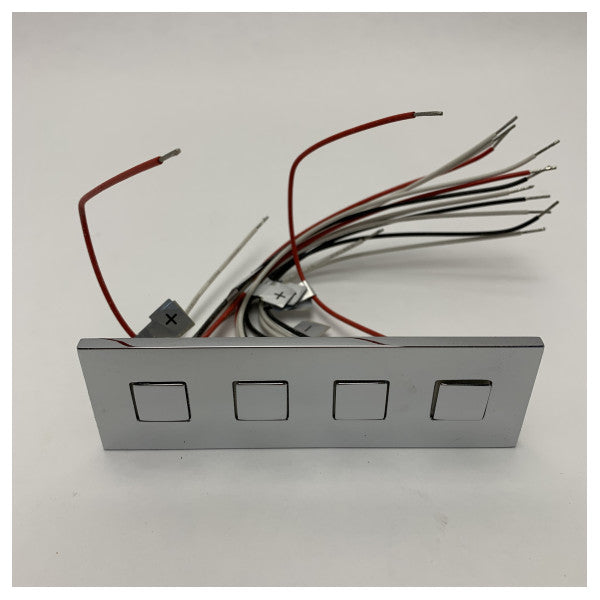 BCM Marine Painel de interruptores verticais de 4 botões em aço inoxidável - Durável, compacto e de fácil cablagem para barcos e iates - 7051/P040/3