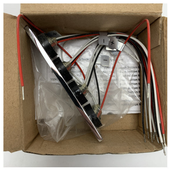 BCM Marine Painel de interruptores verticais de 4 botões em aço inoxidável - Durável, compacto e de fácil cablagem para barcos e iates - 7051/P040/3