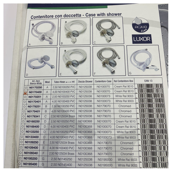 トレム ビルドイン デッキ シャワー キット ホワイト - ヨット ハードウェア - N0170400