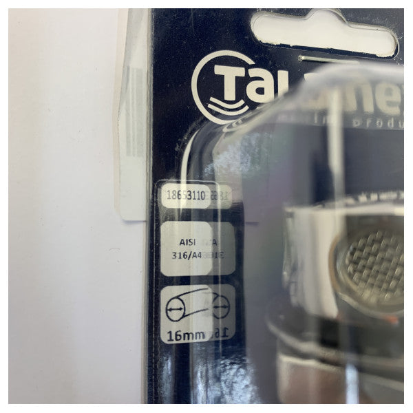 Talamex Tank Vent Inossidabbli 18653110 - RVS Ventilatur għall-Ħażna tal-Fjuwil u l-Ilma