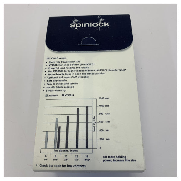 スピンロック XTS0814 ダブルパワークラッチ ブラック - 8~14 mm ロープクラッチ用