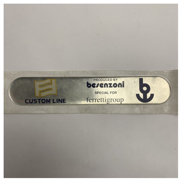 Металевий значок з логотипом Ferretti для кранів Besenzoni та аксесуарів - 213821