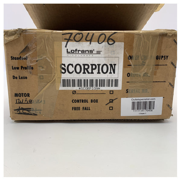 Lofrans Scorpion | X1 | 500W | 12V | 6 mm anchor winch with capean - 70406