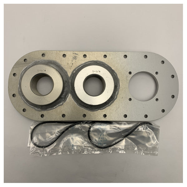 Ανθεκτική θαλάσσια δεξαμενή μαύρου νερού μέσω πλάκας με διπλά εξαρτήματα 1-1/4 ιντσών και ανθεκτικό στη διάβρωση μέταλλο