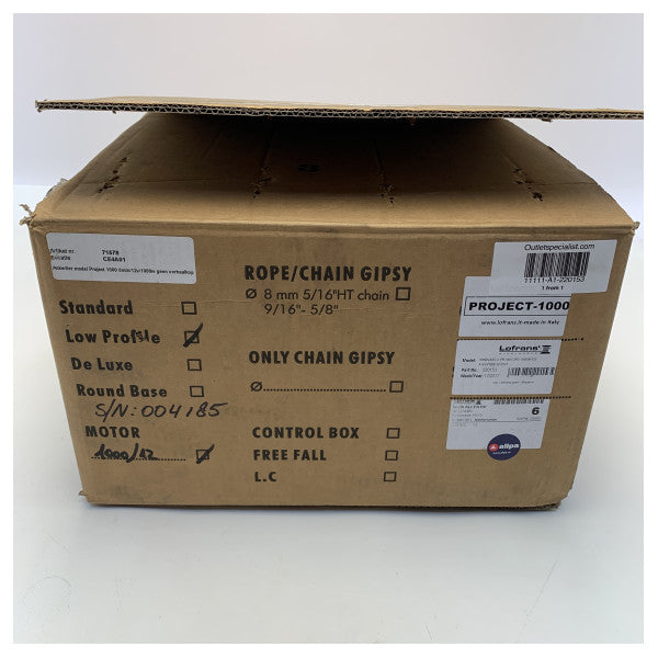 Lofrans Project 1000 | X2 | 1000W | 8 mm | 24V Electric anchor winch - 220153