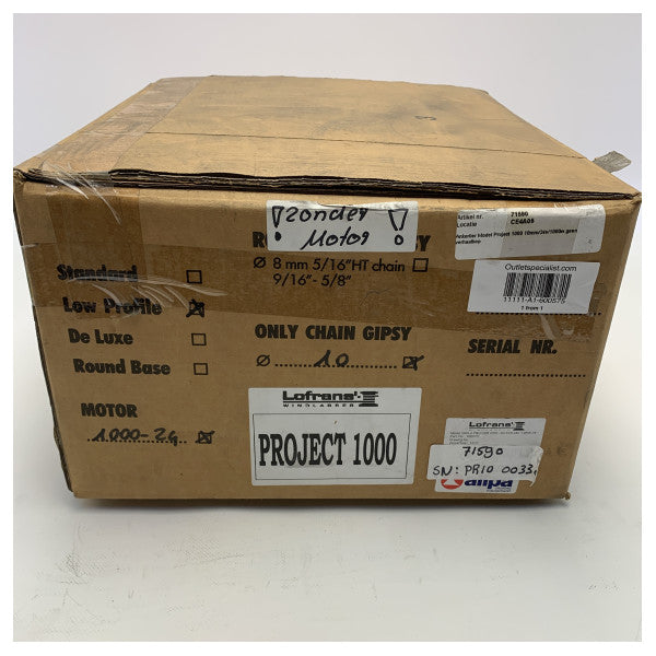 Lofrans Project 1000 X2 | 24V | 10 mm verricello elettrico - salpa ancora - 600575