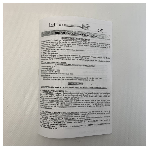 Lofrans 19844 Wired Remote Windlass Control With Chain Counter - 71834