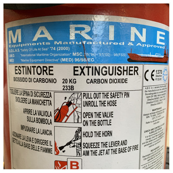 ABS CO2 Estintur bil-Roti 20 kgs B - SG00272