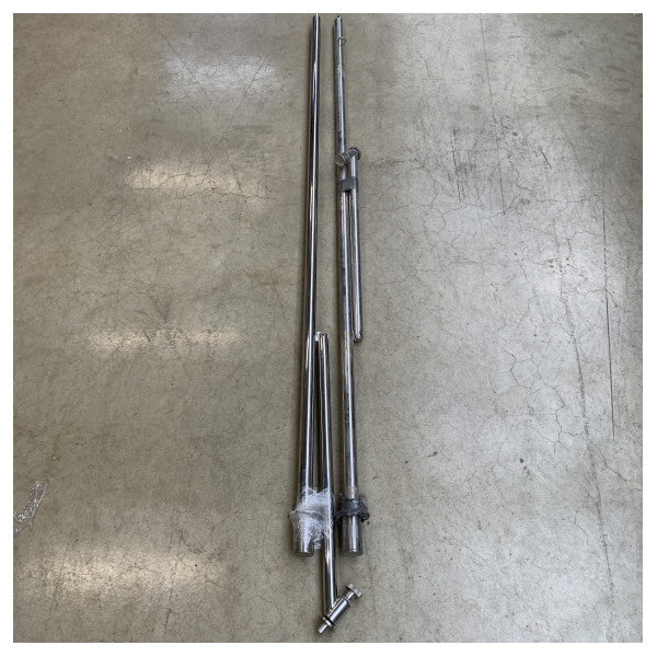 دعامة المظلة المصنوعة من الفولاذ المقاوم للصدأ من الفولاذ المقاوم للصدأ من فيريتي القابلة للإزالة للقوارب والاستخدام البحري - متينة ومقاومة للعوامل الجوية وسهلة التركيب