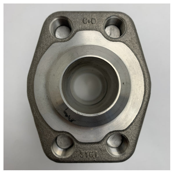 海洋の等級のステンレス鋼 316L のフランジのカップリング 1.5 インチの左手の糸の耐久の海の抵抗力がある