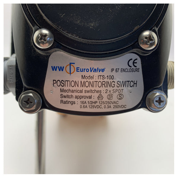 高品質のダブルオフセットバタフライバルブDN80海洋とオフショアアプリケーション用位置決めセンサー付き