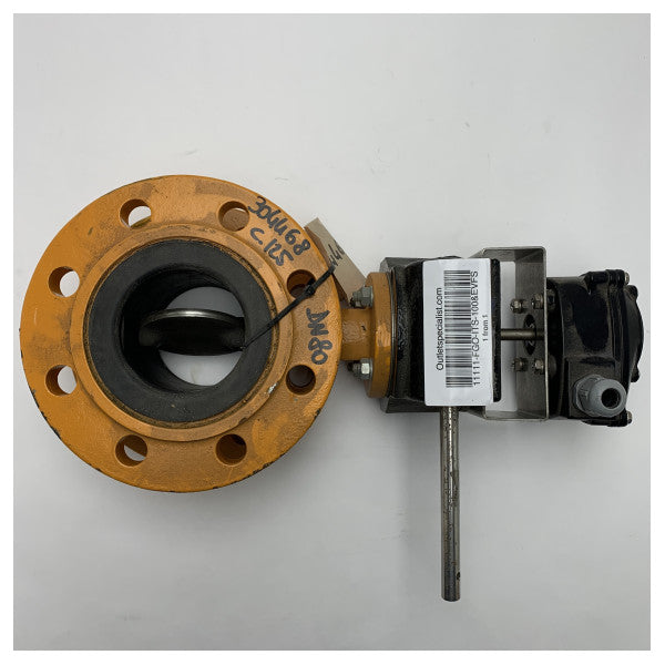 高品質のダブルオフセットバタフライバルブDN80海洋とオフショアアプリケーション用位置決めセンサー付き