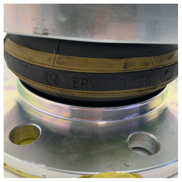 Гумовий компенсатор DN150 PN16 - довговічний гнучкий трубопровідний з'єднувач морського класу для промислового та морського застосування