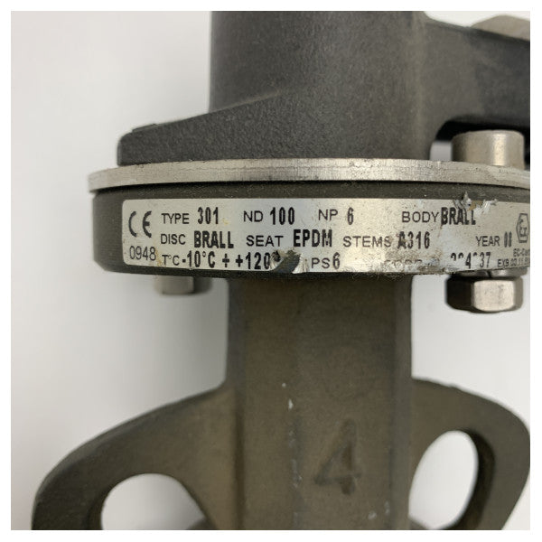 海洋および産業防蝕の液体制御のための良質の青銅色の蝶弁 DN100 PN6