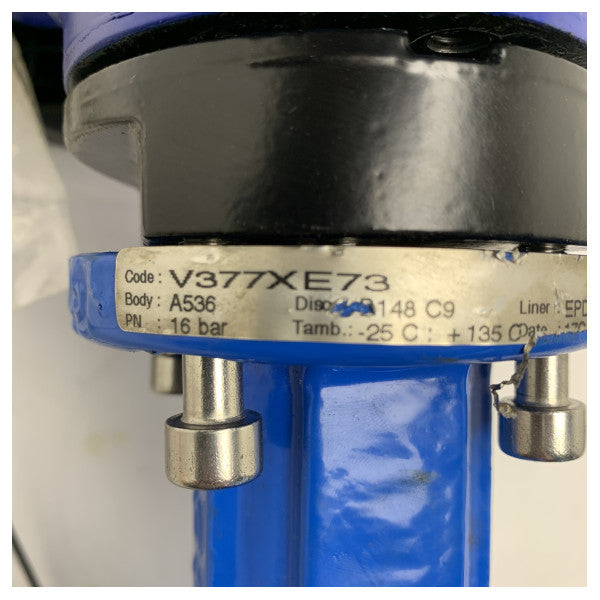 Високоякісний морський пластинчастий поворотний клапан Bernard DN125 з вкладишем з EPDM та приводом Bernard Controls 230V